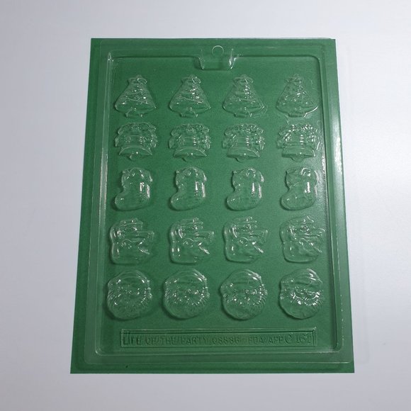 Vintage Candy Mold Christmas Mini 1.5 Inch Holiday Polymer Clay Fondant Treat - Picture 1 of 8